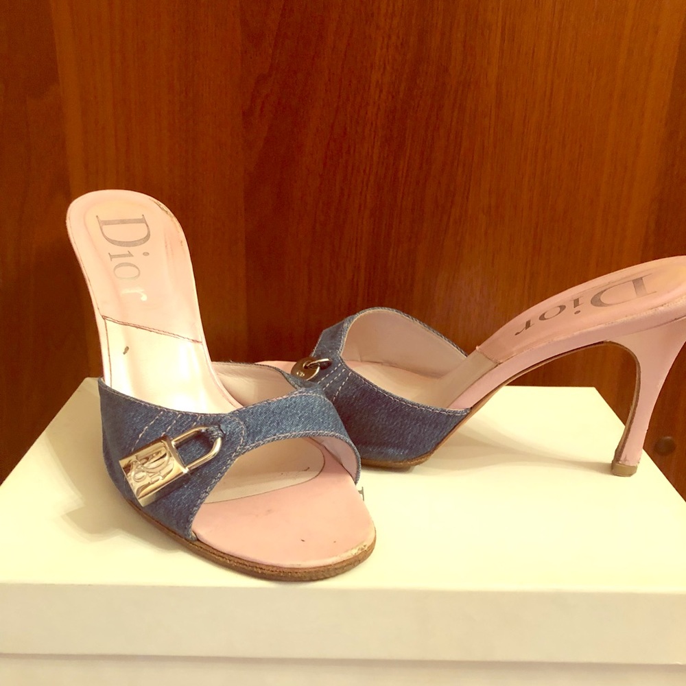 Dior Padlock Mule. 10cm